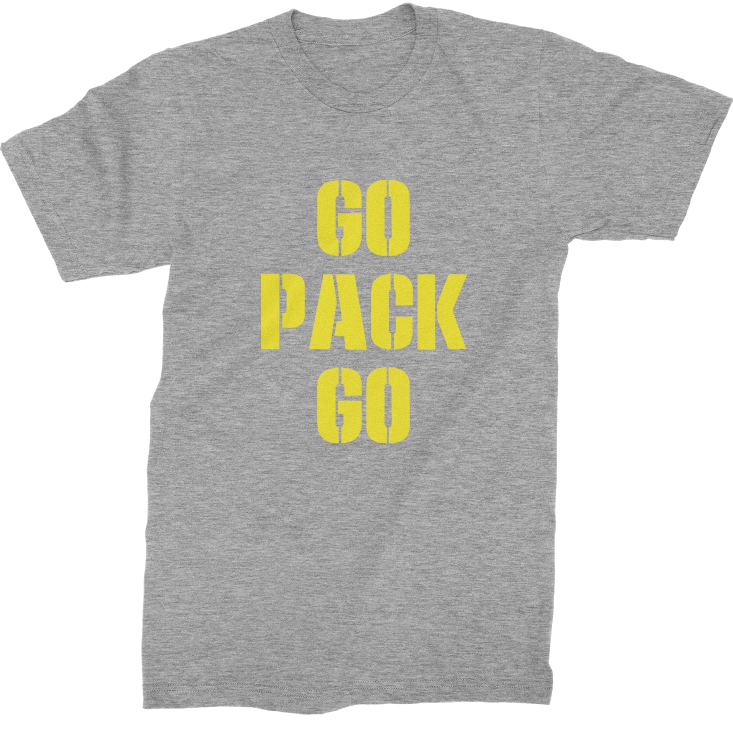 Go Pack Go Green Bay Mens T-shirt Heather Grey