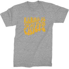 Karma Is The Guy On The Chiefs Boyfriend Mens T-shirt Heather Grey