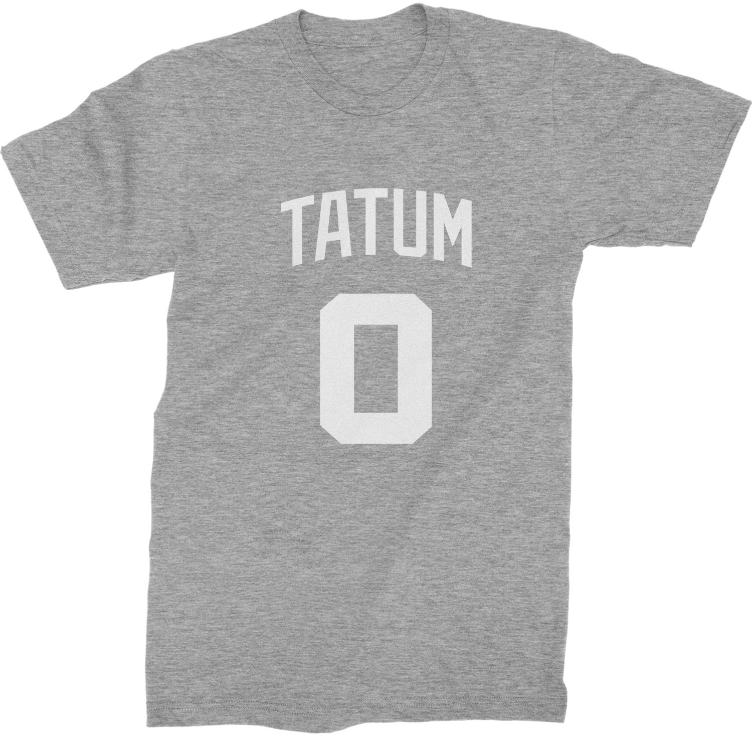 Tatum #0 Boston Basketball Mens T-shirt Heather Grey