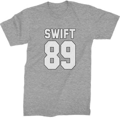 Swift 89 Birth Year Music Fan Era Poets Department Lover Mens T-shirt Heather Grey