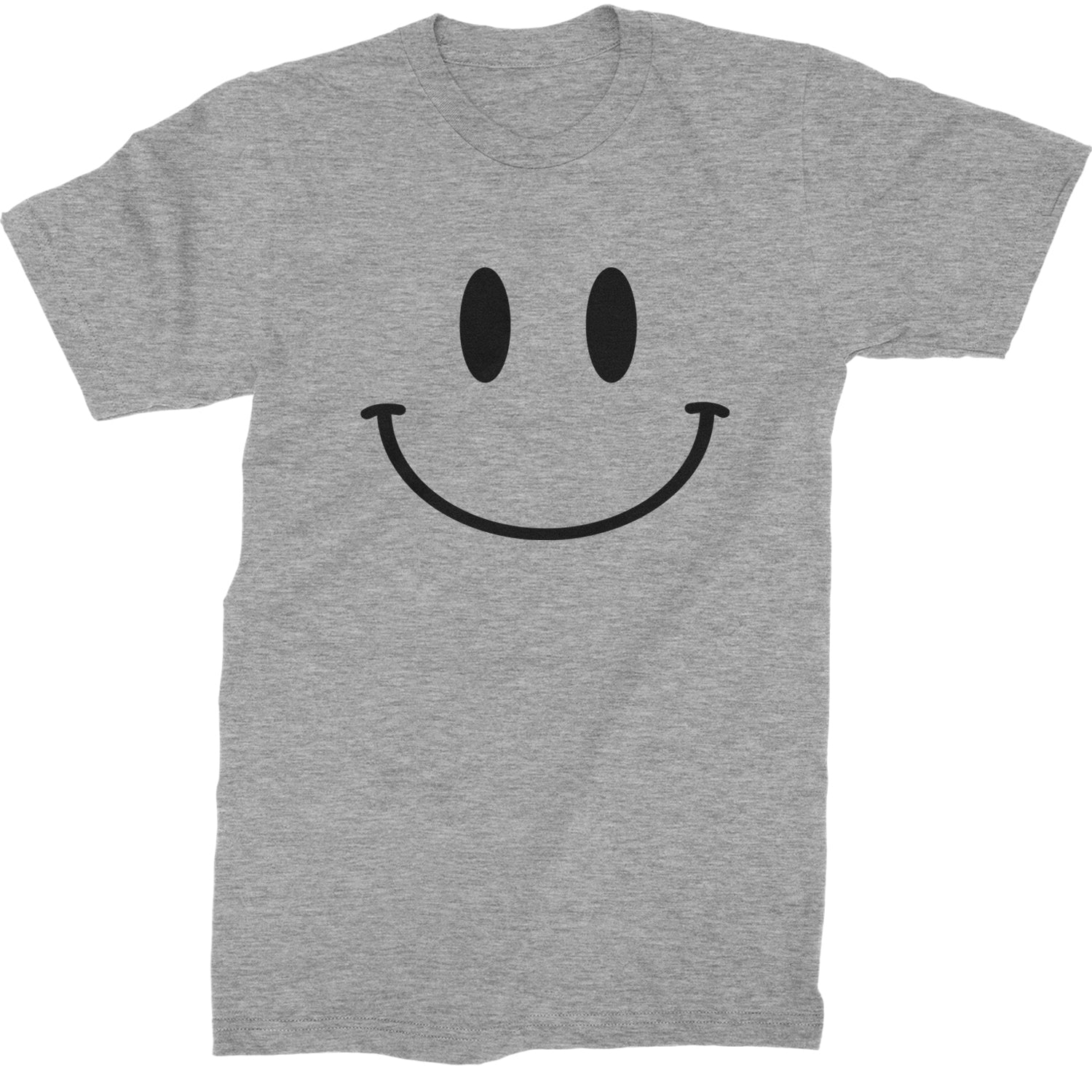 Smile Face Mens T-shirt Heather Grey