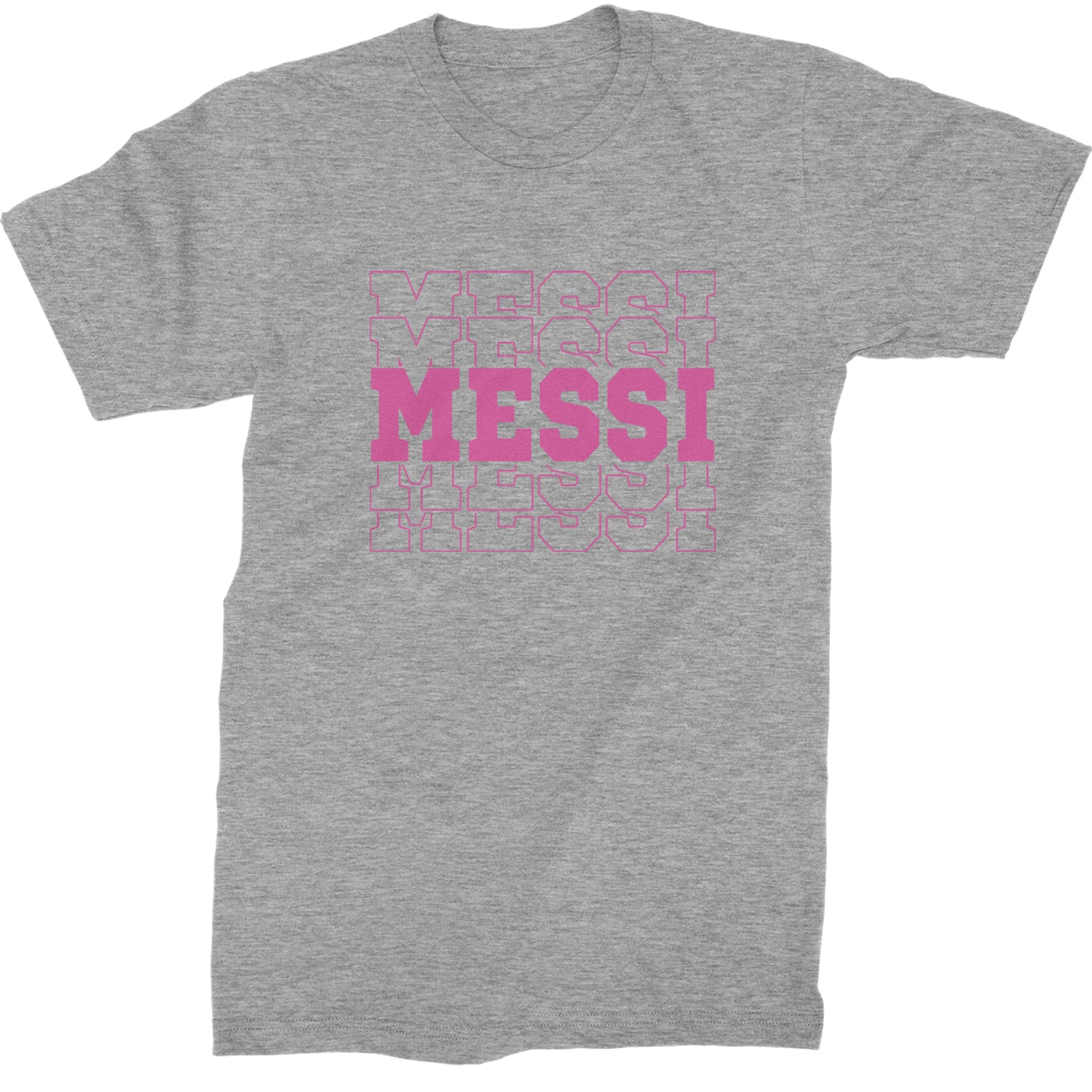 Messi Miami Futbol Mens T-shirt Heather Grey