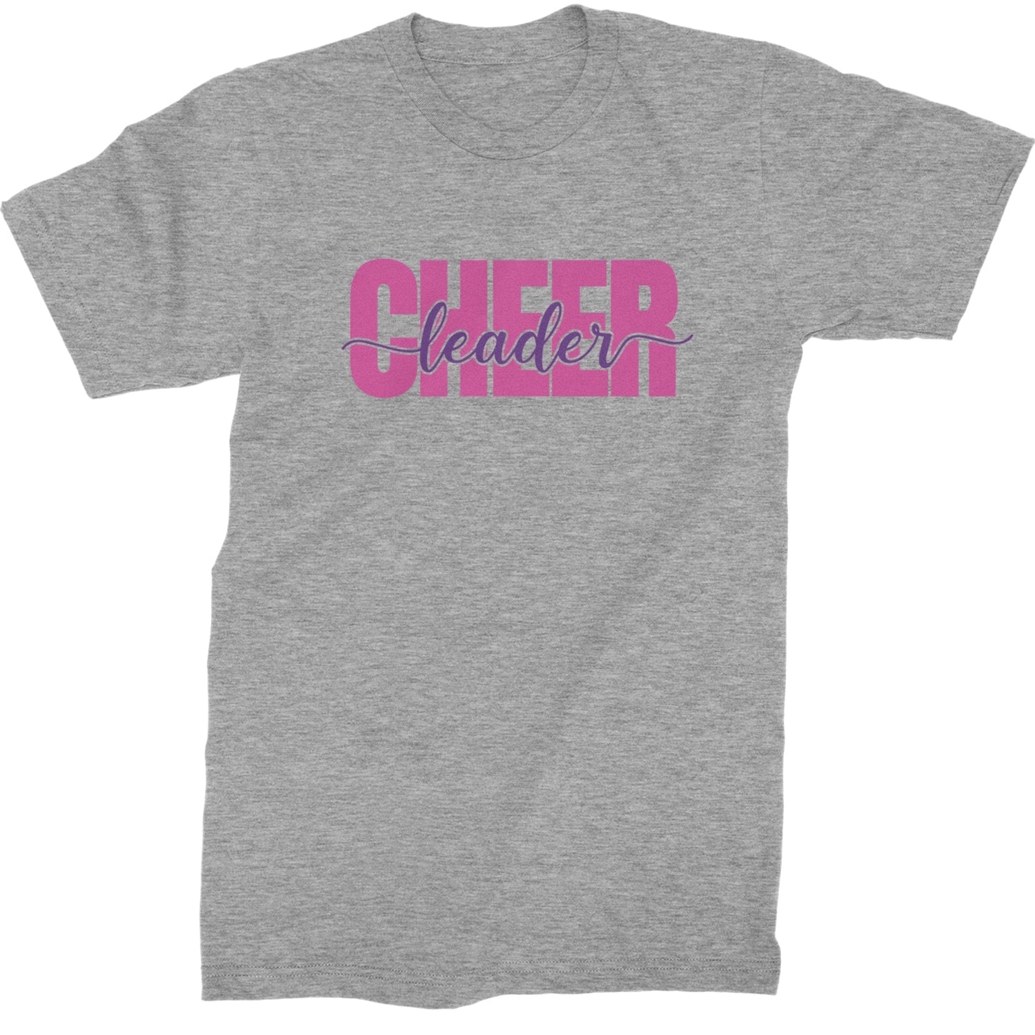 Cheerleader with Scripted Flair Mens T-shirt Heather Grey