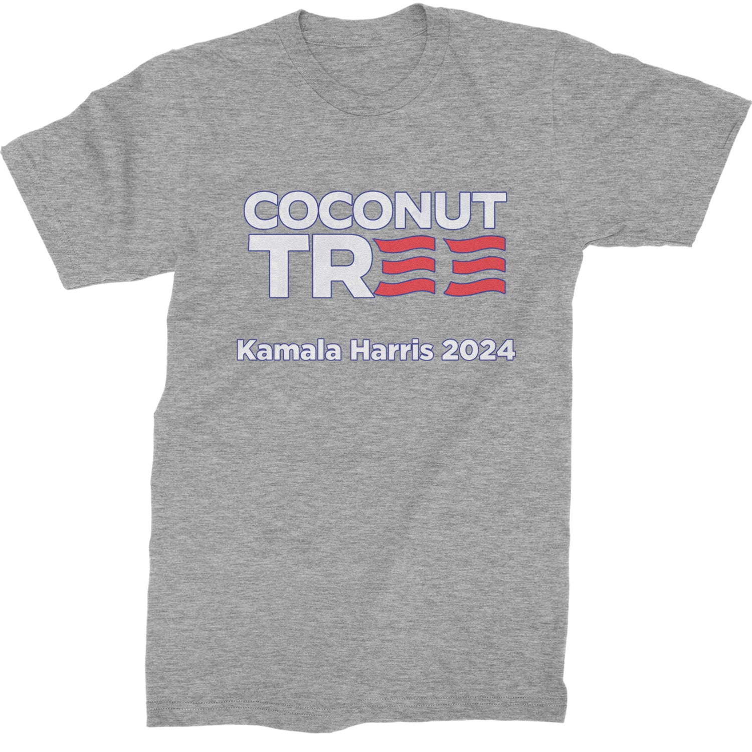 Coconut Tree - Support Kamala Harris For President 2024 Mens T-shirt Heather Grey