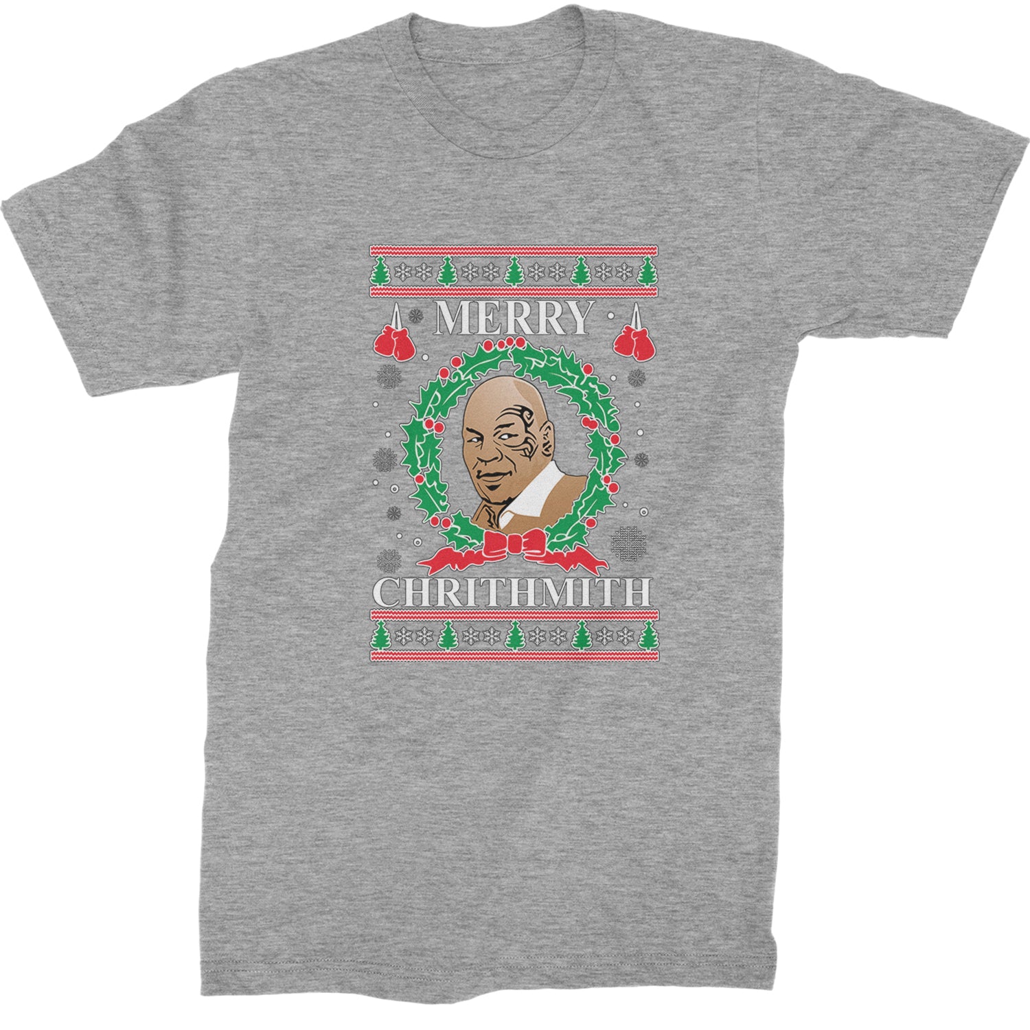 Merry Chrithmith Ugly Christmas  Mens T-shirt Heather Grey