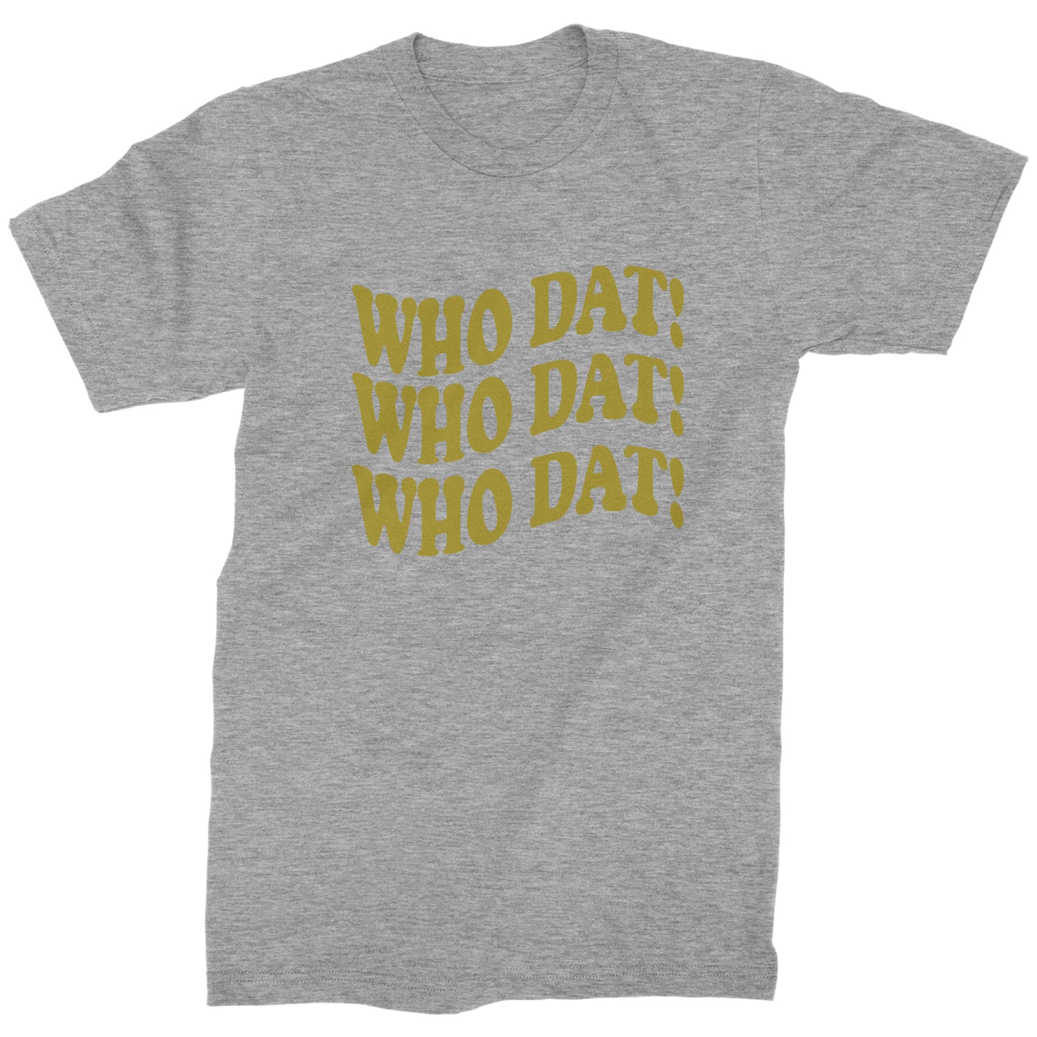 Who Dat Wavy Design Who Dat Nation Mens T-shirt Heather Grey