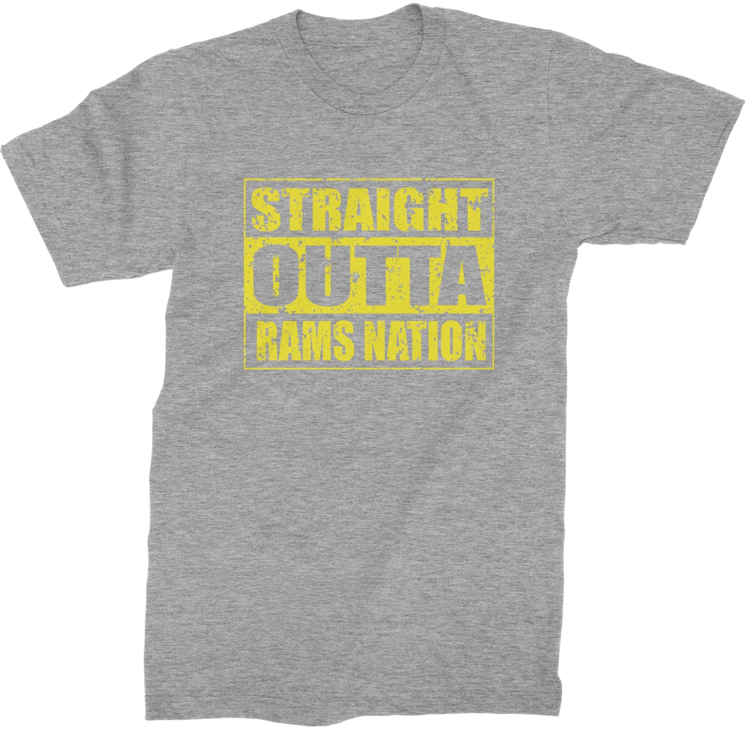 Straight Outta Rams Nation   Mens T-shirt Heather Grey