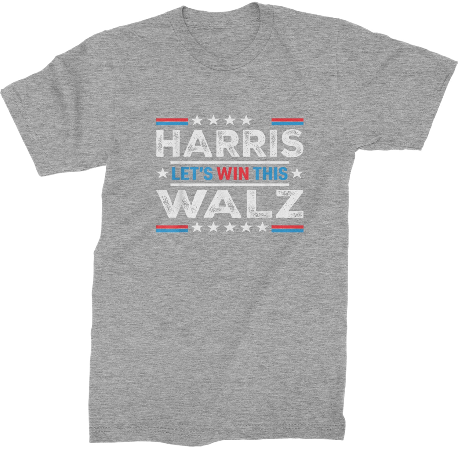 Kamala Harris and Tim Walz For President Mens T-shirt Heather Grey