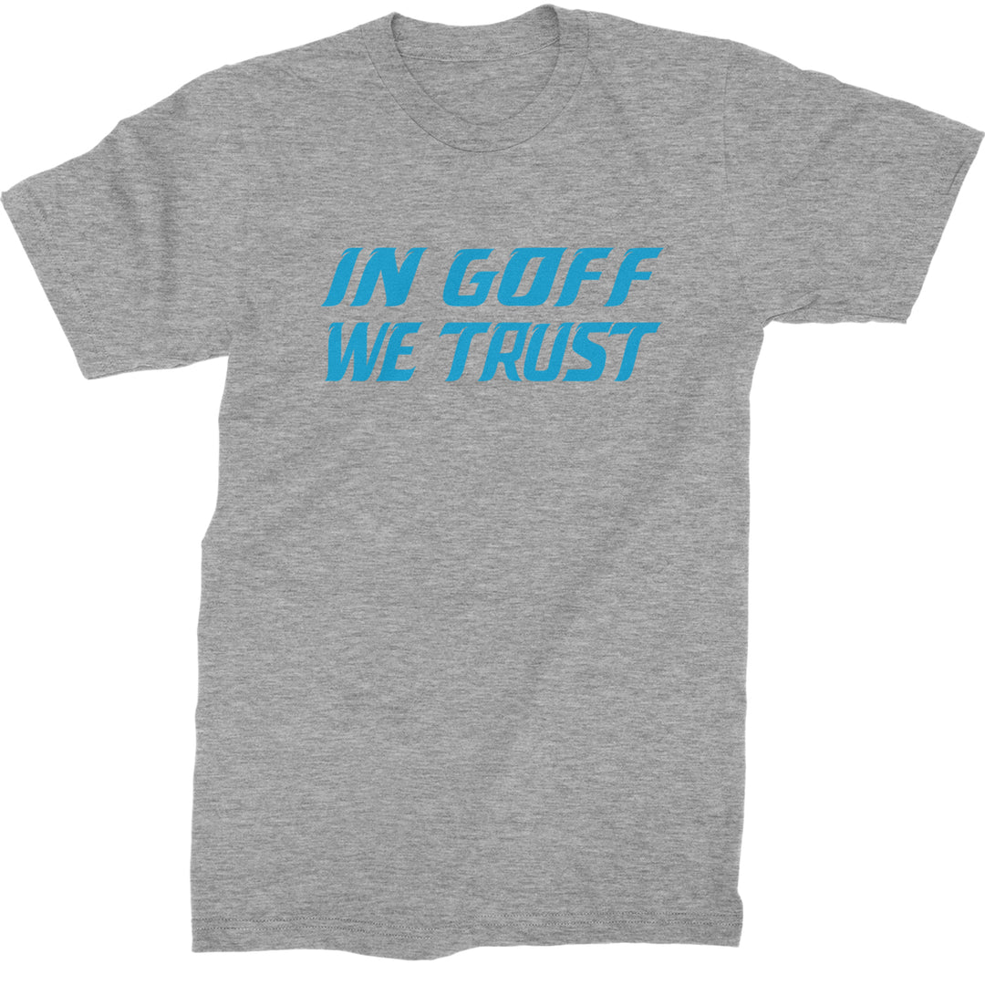 In Goff We Trust Detroit  Mens T-shirt Heather Grey