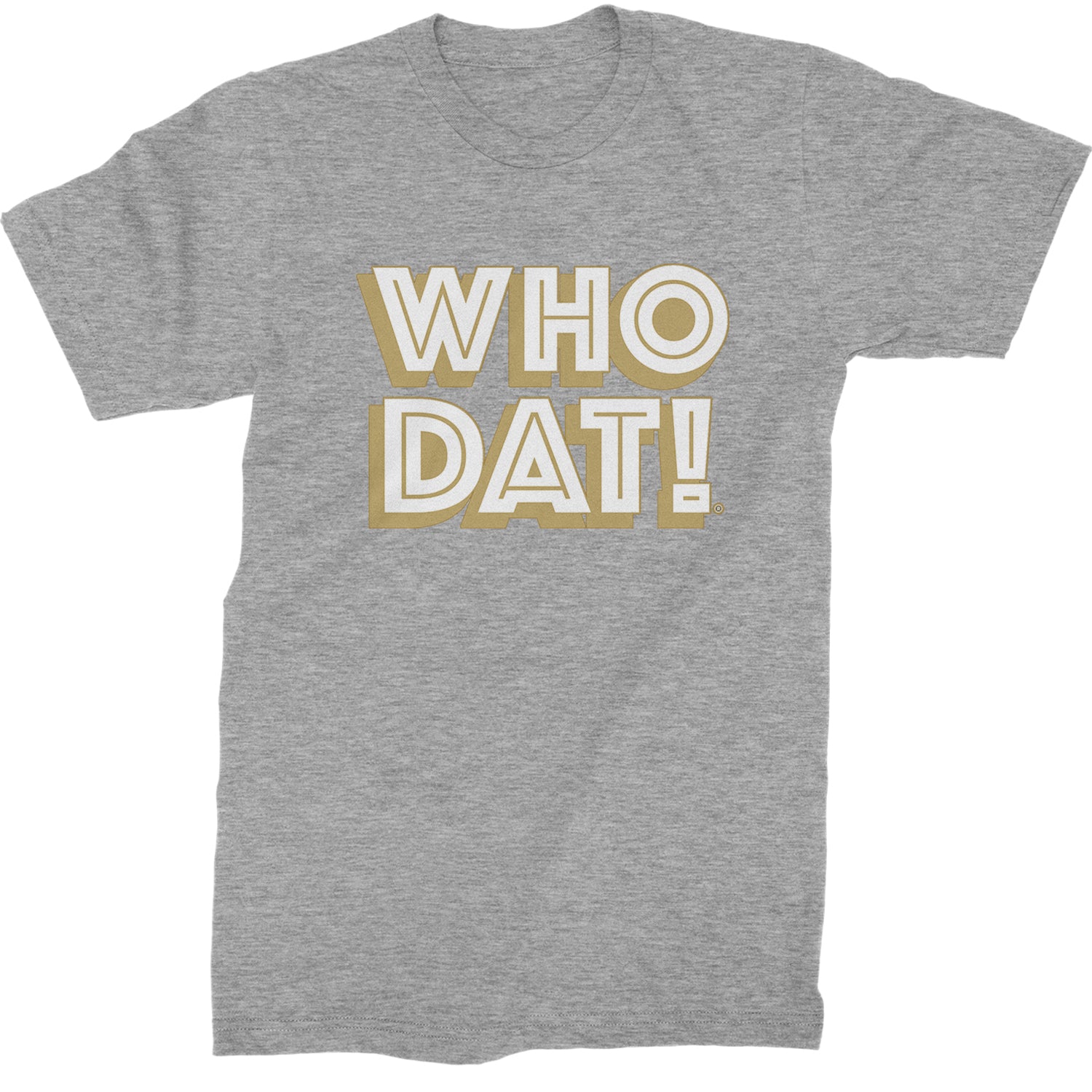 Who Dat Nation Big Bold New Orleans Mens T-shirt Heather Grey