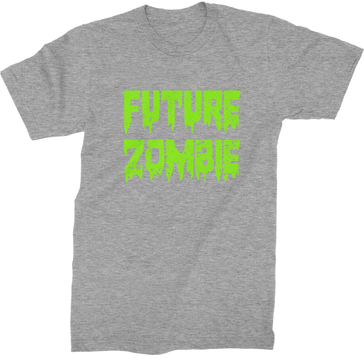 Future Zombie Horror Mens T-shirt Heather Grey