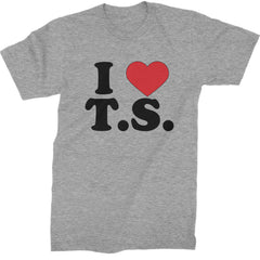 I Heart T.S. Concert Music Lover  Mens T-shirt Heather Grey