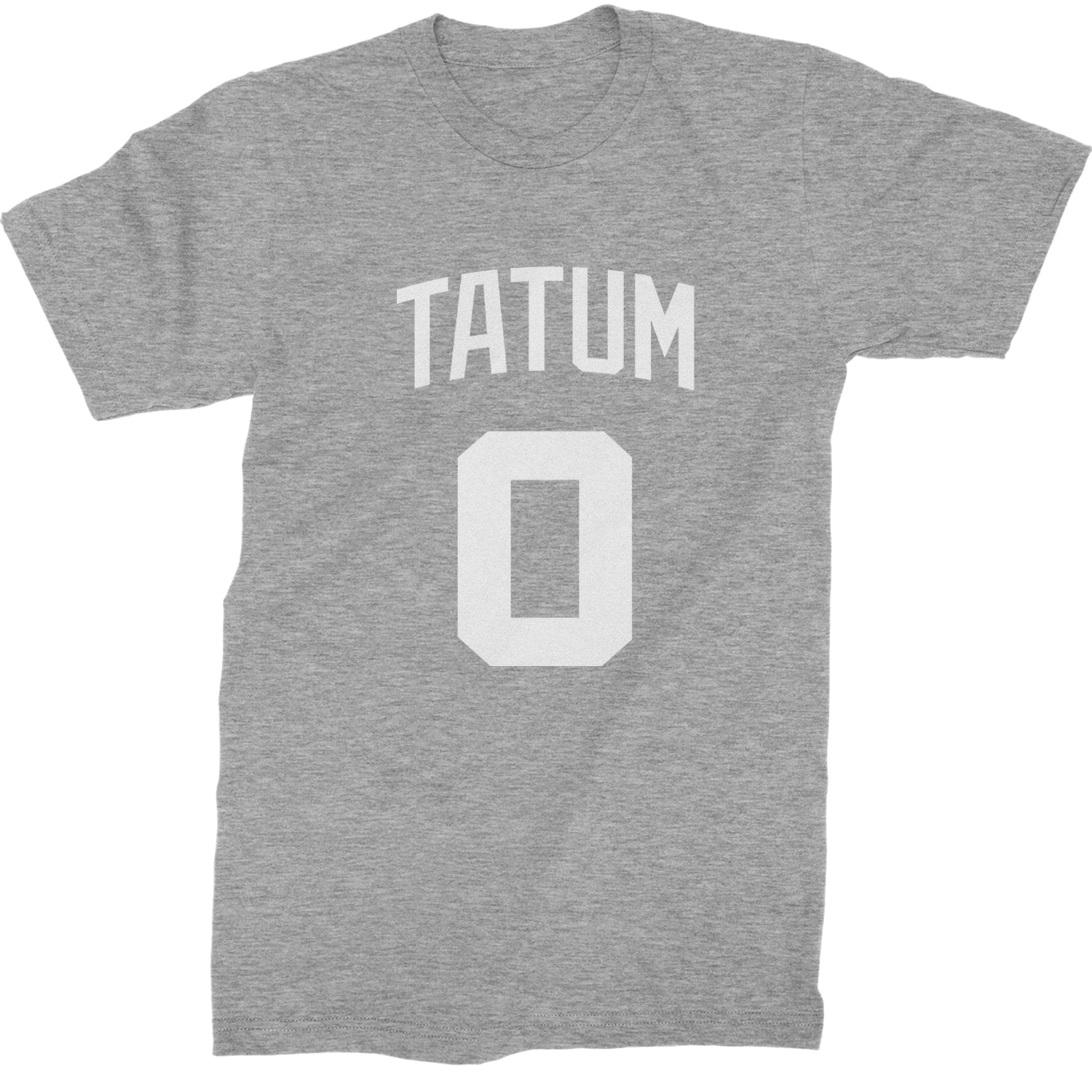 Tatum #0 Boston Basketball Mens T-shirt Heather Grey