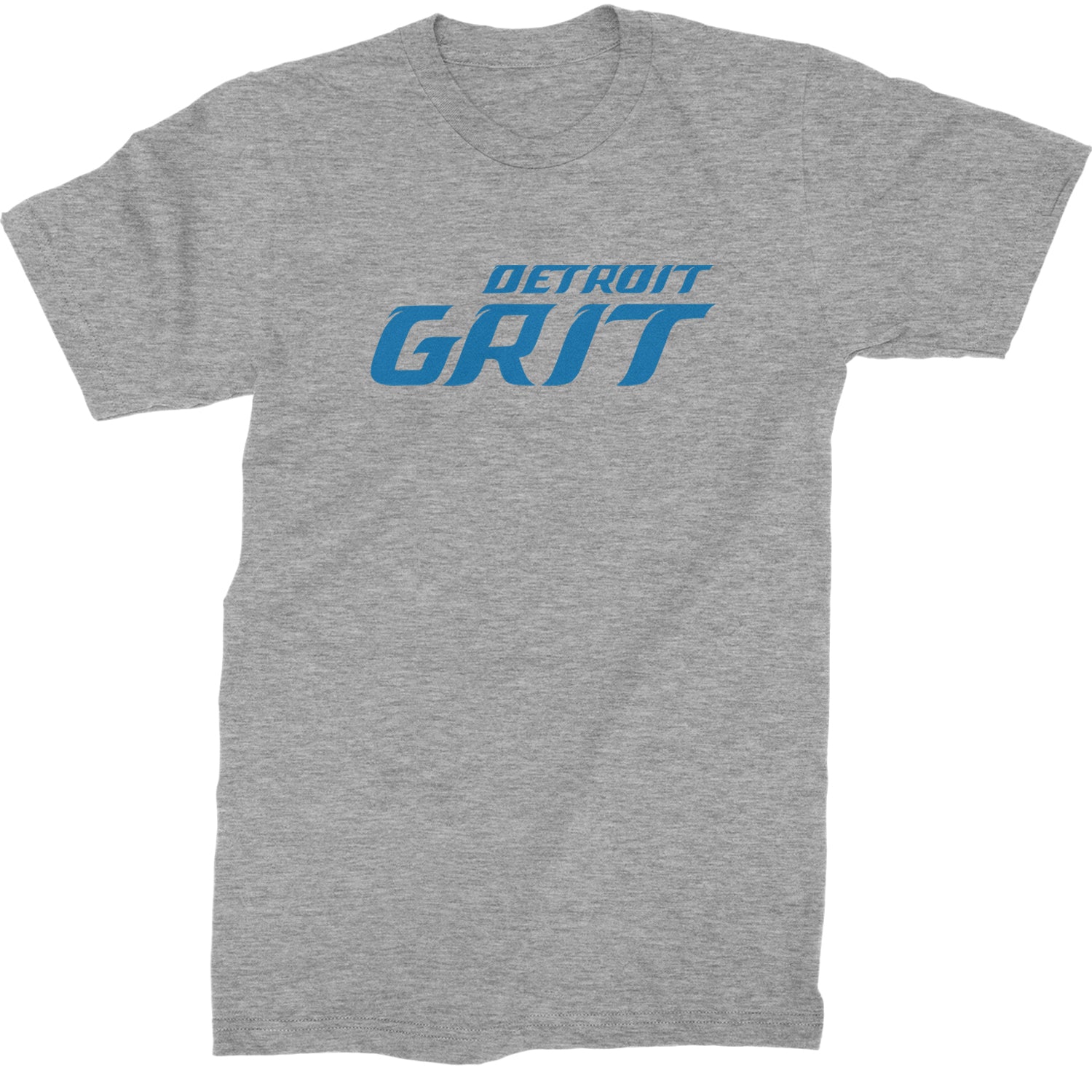 Grit Detroit Football Hard Knocks Mens T-shirt Heather Grey