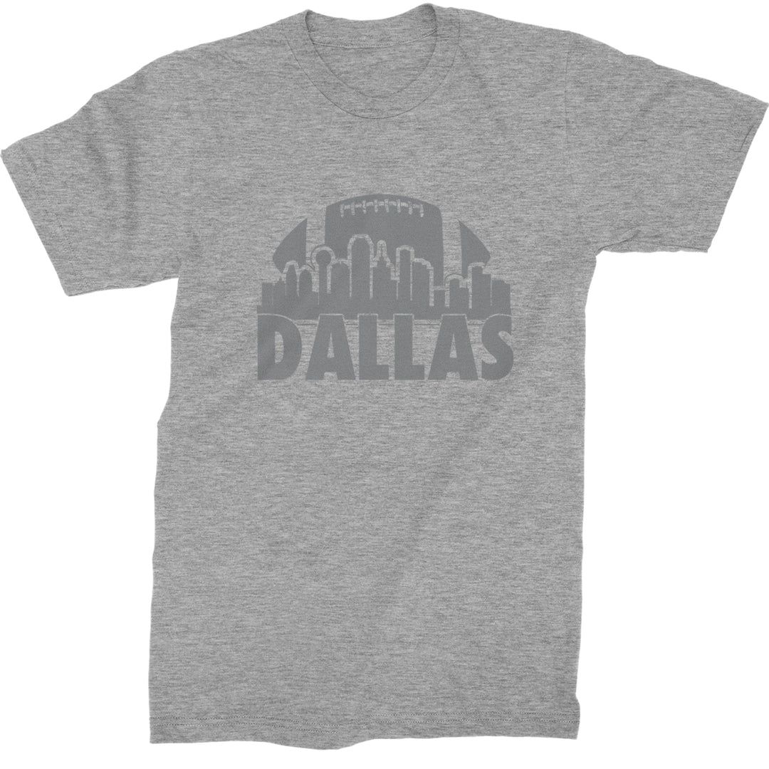 Dallas Texas Skyline Mens T-shirt Heather Grey