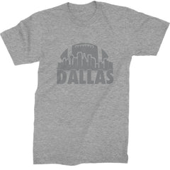 Dallas Texas Skyline Mens T-shirt Heather Grey