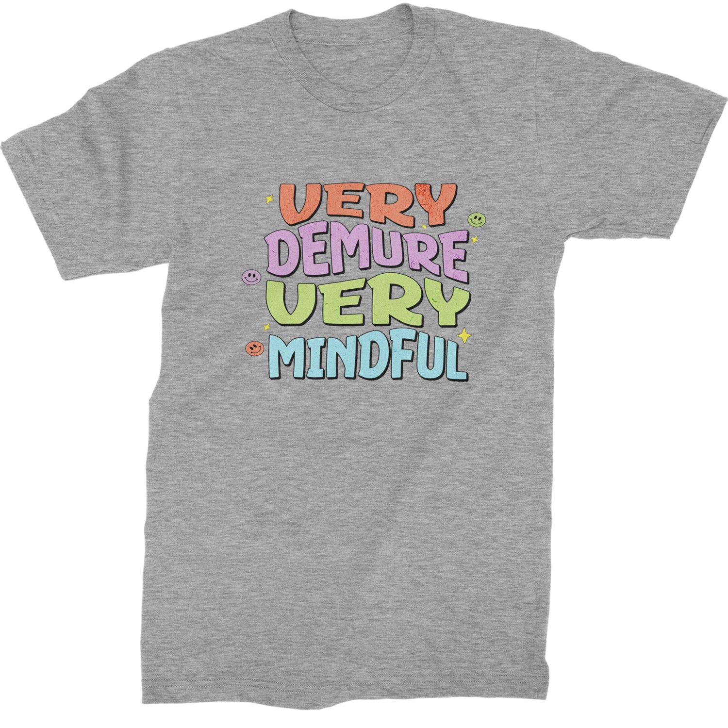 Very Demure, Very Mindful Mens T-shirt Heather Grey