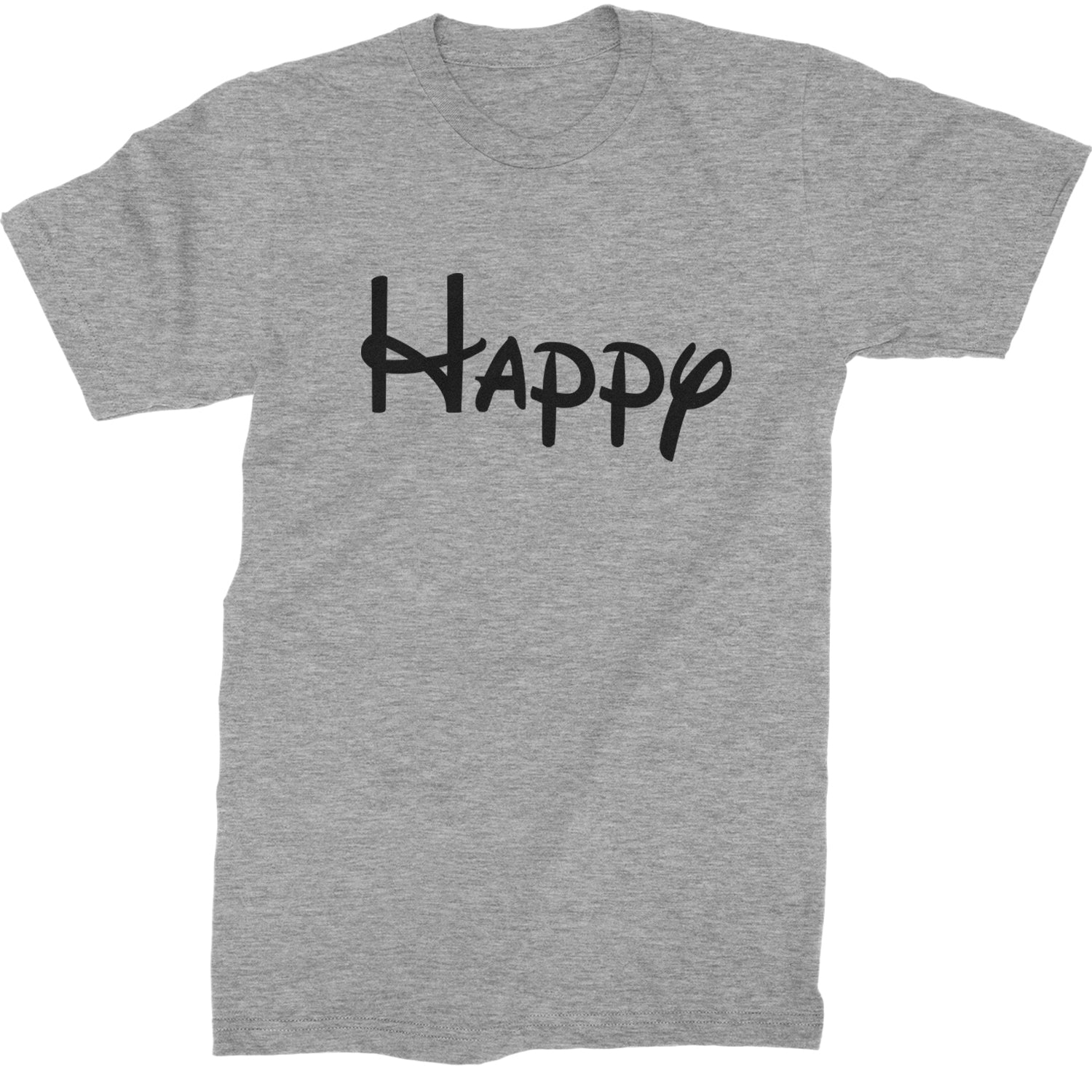 Happy - 7 Dwarfs Costume Mens T-shirt Heather Grey