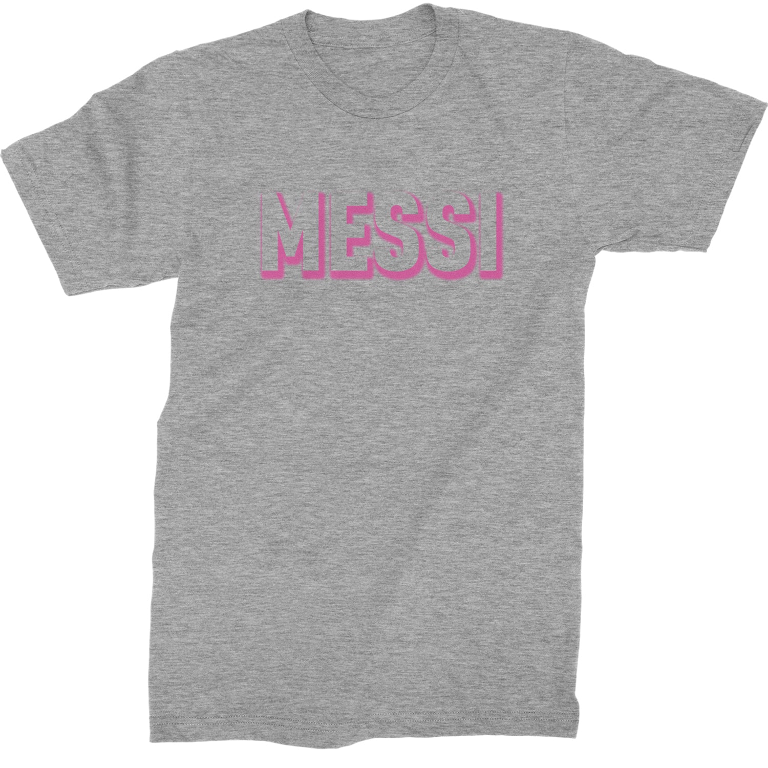 Messi OUTLINE Miami Futbol Mens T-shirt Heather Grey