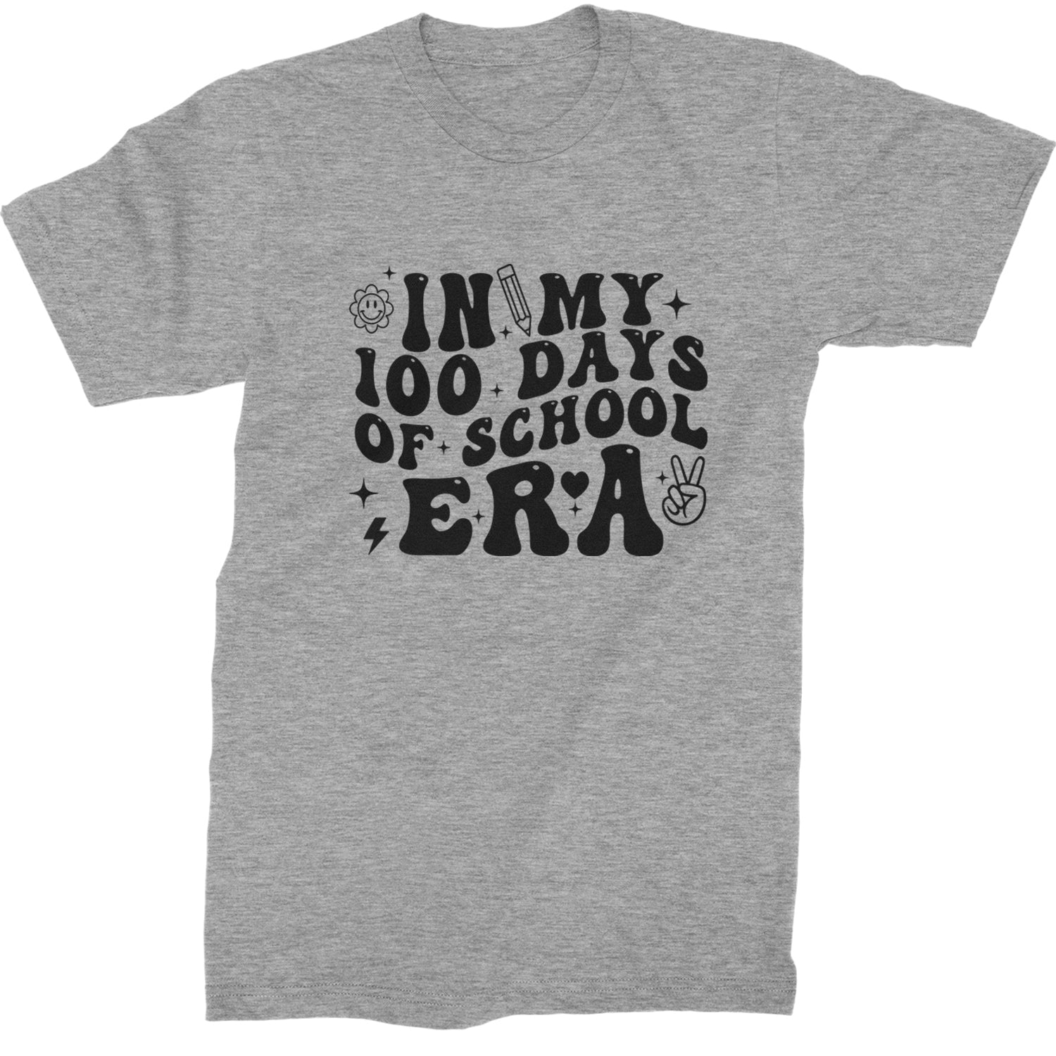 In My 100 Days Of School Era Mens T-shirt Heather Grey