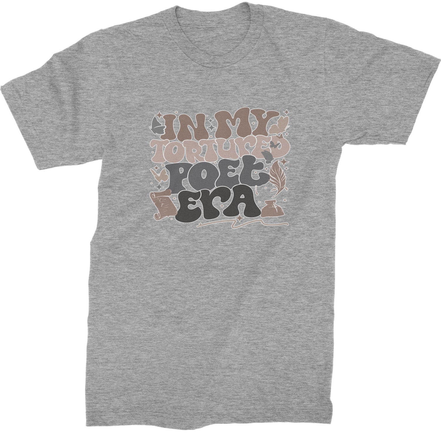 In My Tortured Poet Era TTPD Music Mens T-shirt Heather Grey