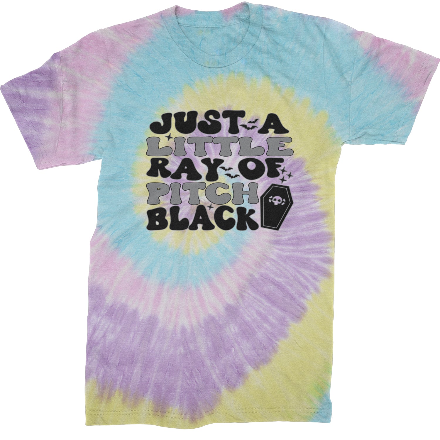 Just A Little Ray of Pitch Black Mens T-shirt Tie-Dye Jellybean