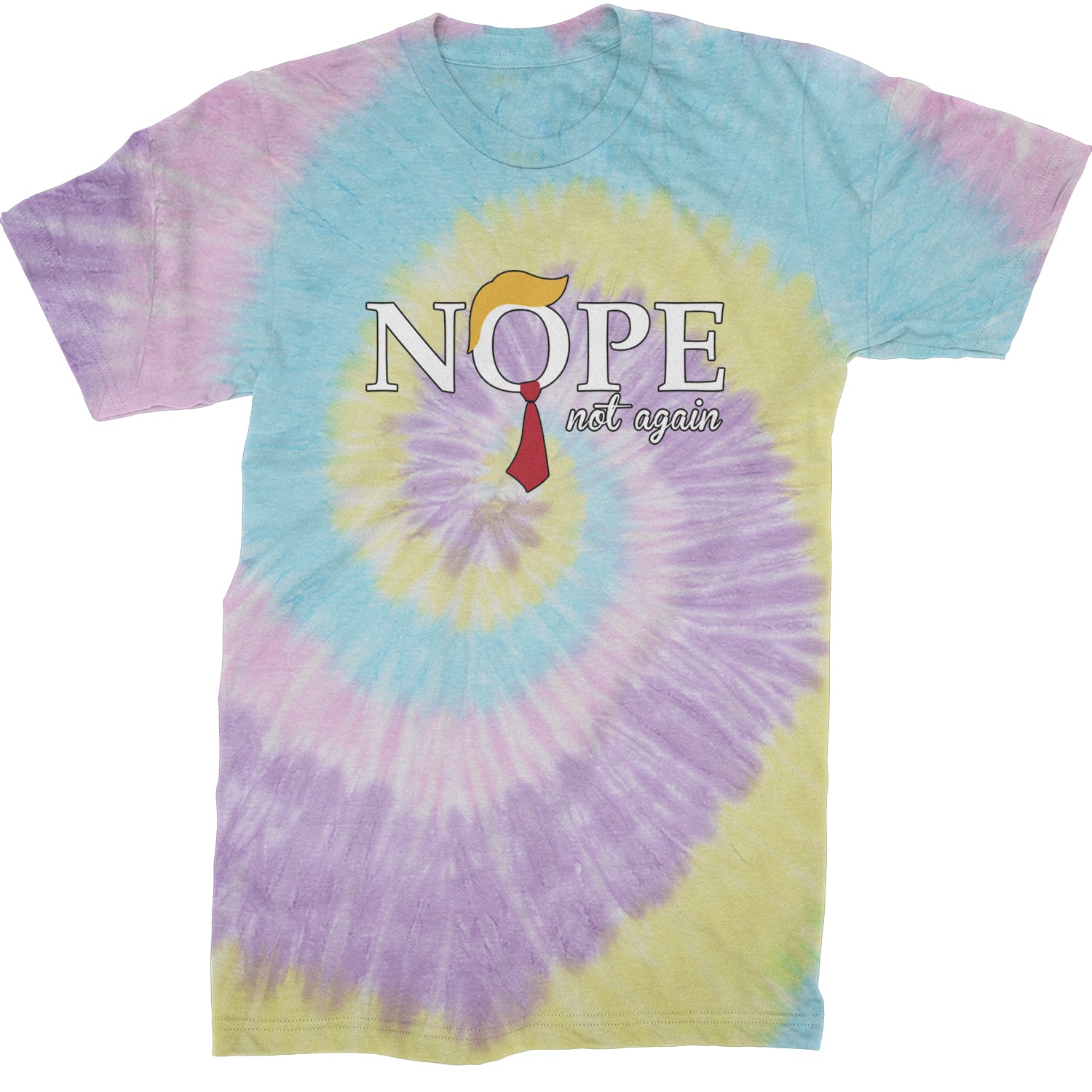 Nope Not Again Anti-Trump 2024  Mens T-shirt Tie-Dye Jellybean