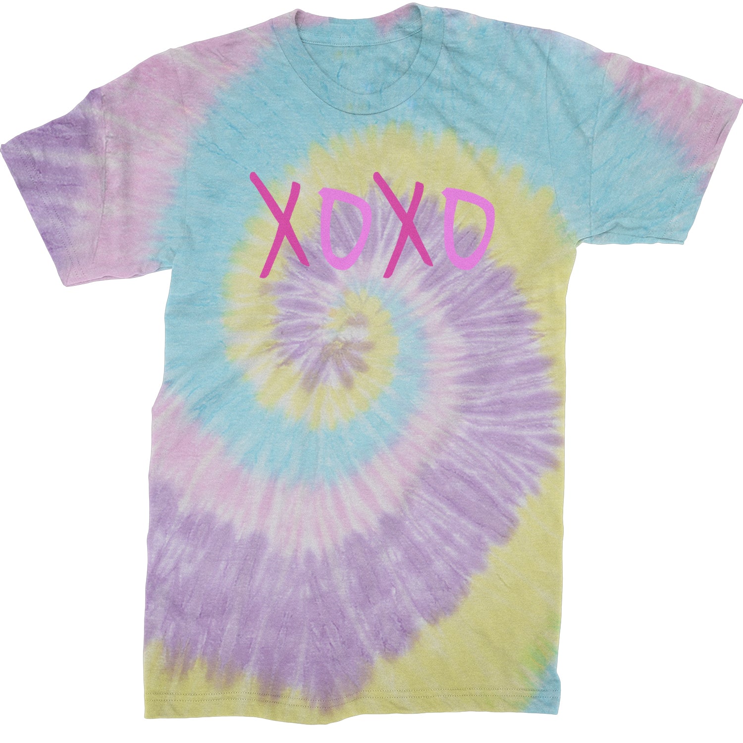 XOXO Pink Print  Mens T-shirt Tie-Dye Jellybean