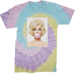 Ms. Monroe Pink Bubble Gum American Icon Mens T-shirt Tie-Dye Jellybean