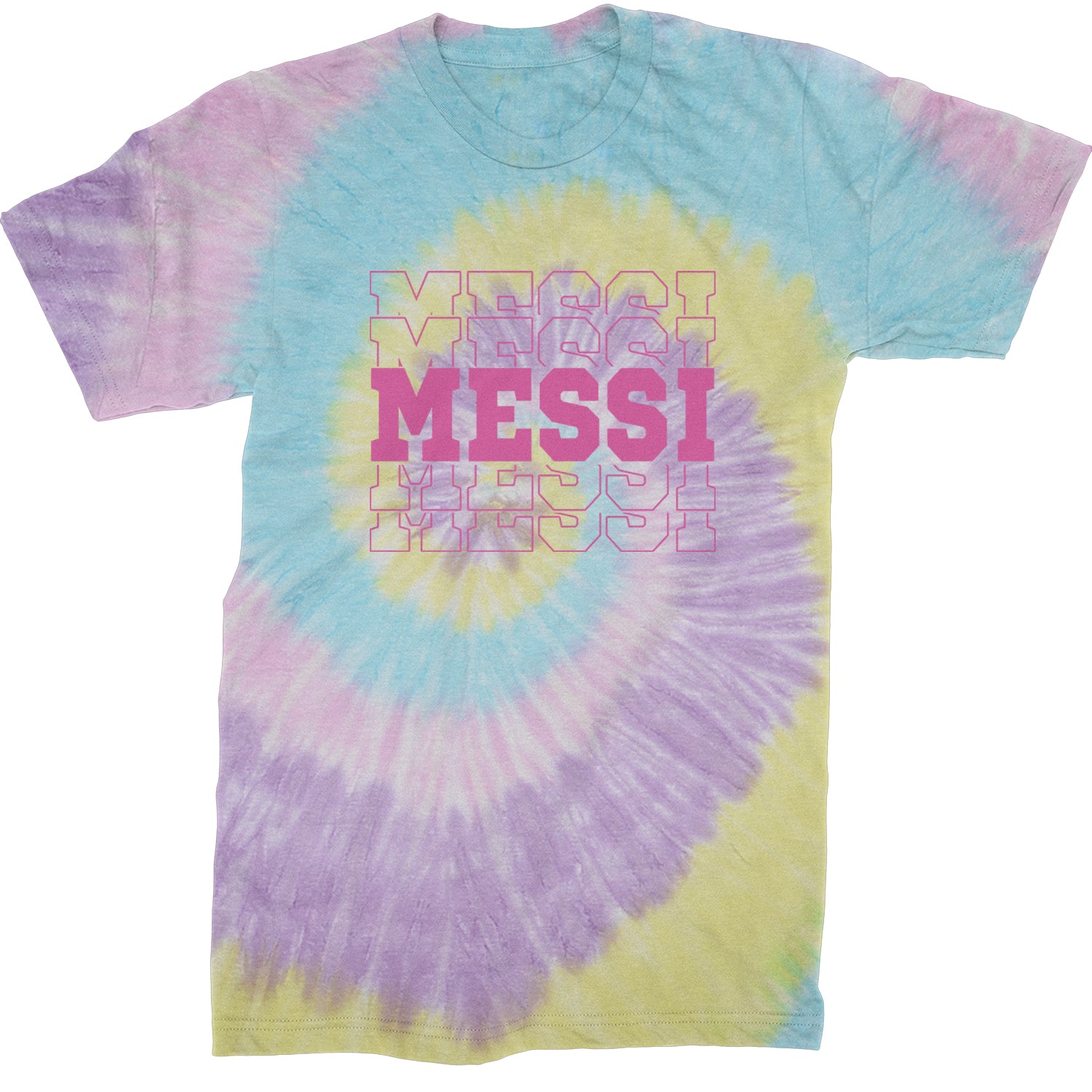 Messi Miami Futbol Mens T-shirt Tie-Dye Jellybean