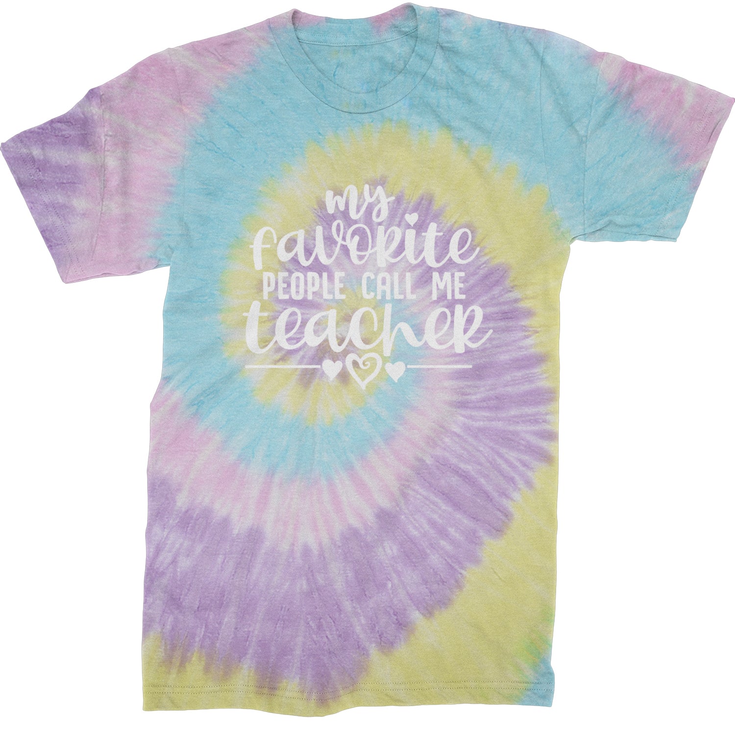 My Favorite People Call Me Teacher Mens T-shirt Tie-Dye Jellybean