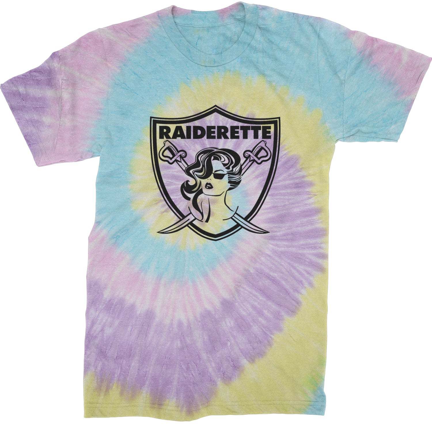 Raiderette Football Gameday Ready Mens T-shirt Tie-Dye Jellybean