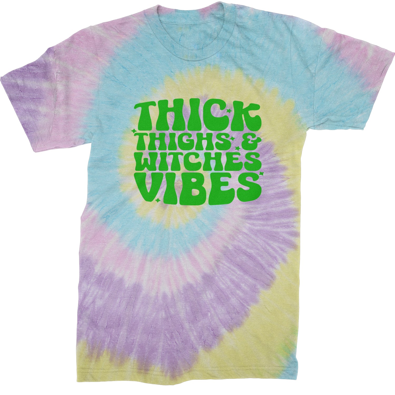 Thick Thighs And Witches Vibes Mens T-shirt Tie-Dye Jellybean