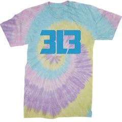 3L3 From The 313 Detroit Football Mens T-shirt Tie-Dye Jellybean