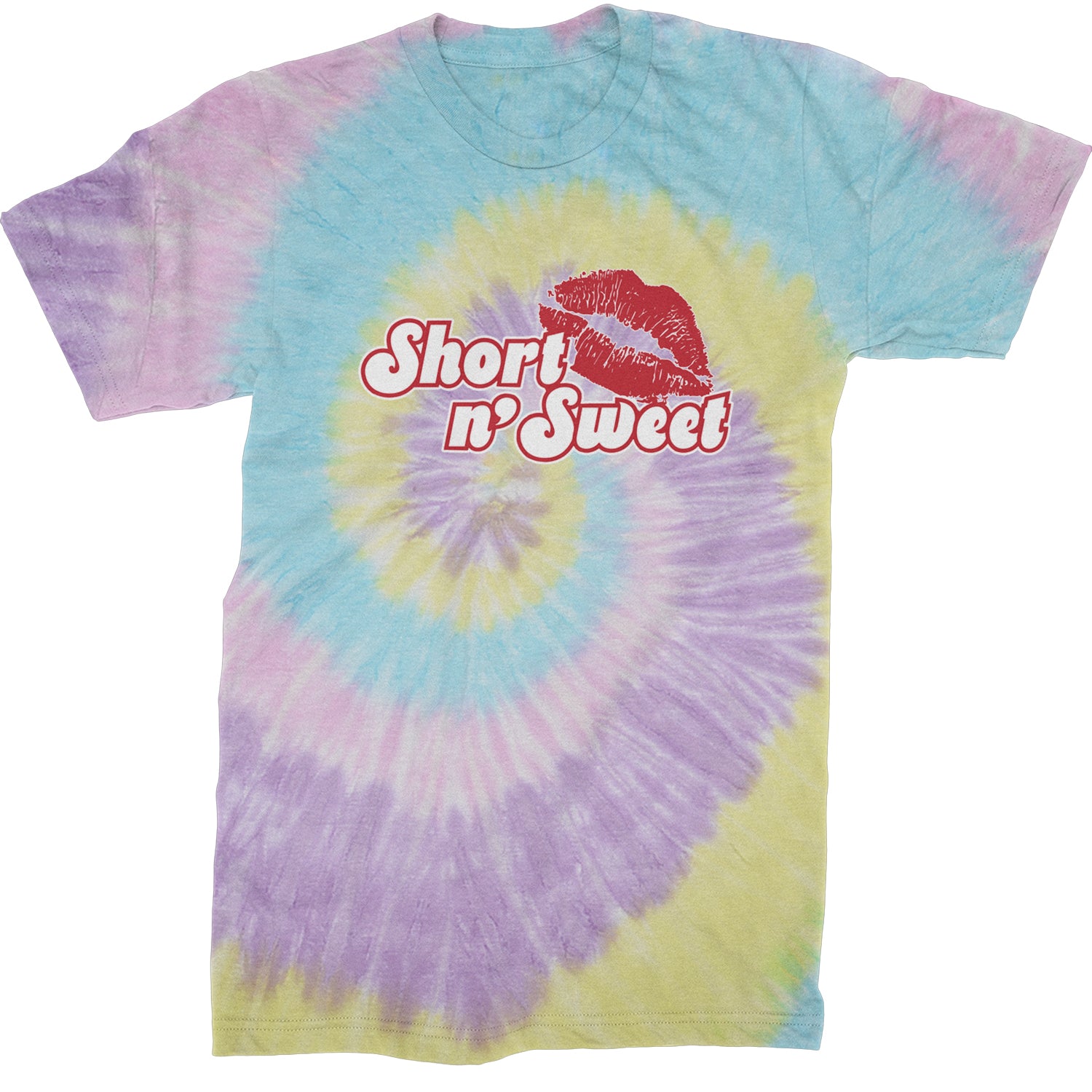 Short N' Sweet Red Lips  Mens T-shirt Tie-Dye Jellybean