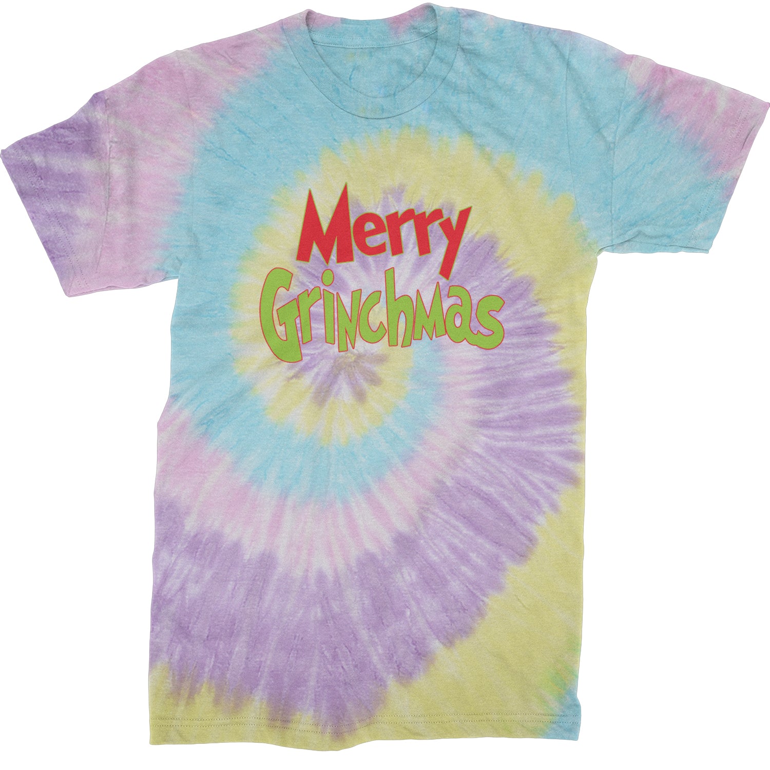 Merry Grinchmas Jolly Merry Christmas  Mens T-shirt Tie-Dye Jellybean