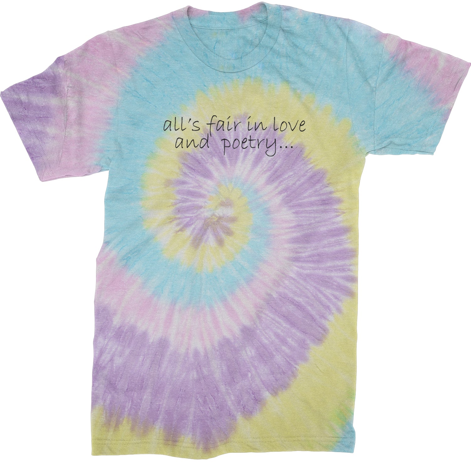 All's Fair In Love And Poetry TTPD Poets Department Mens T-shirt Tie-Dye Jellybean