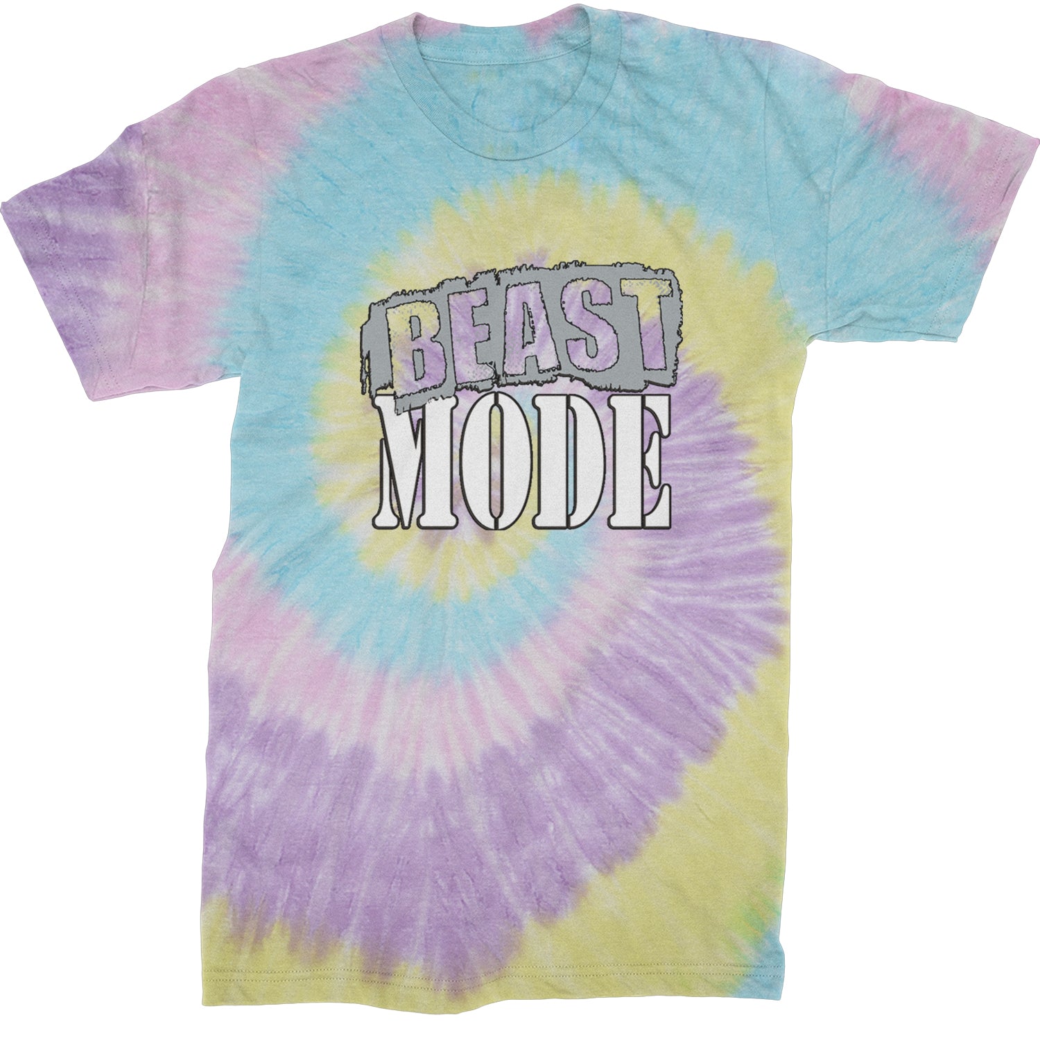 Beast Mode Training Gym Workout Mens T-shirt Tie-Dye Jellybean