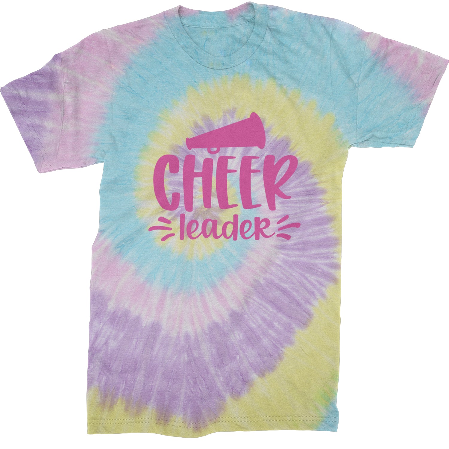 Cheerleader Bullhorn Mens T-shirt Tie-Dye Jellybean