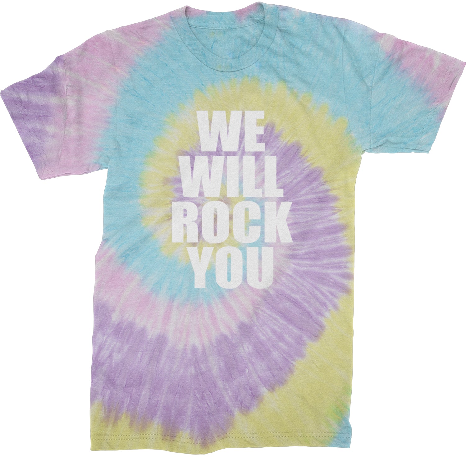 We Will Rock You Mens T-shirt Tie-Dye Jellybean