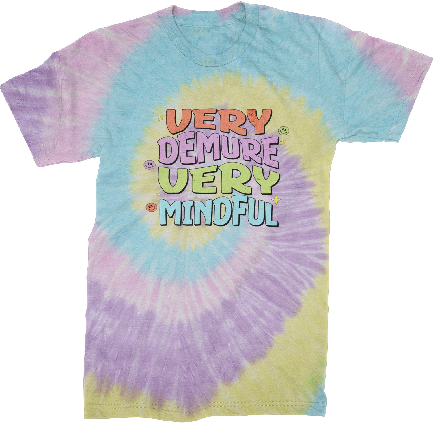 Very Demure, Very Mindful Mens T-shirt Tie-Dye Jellybean