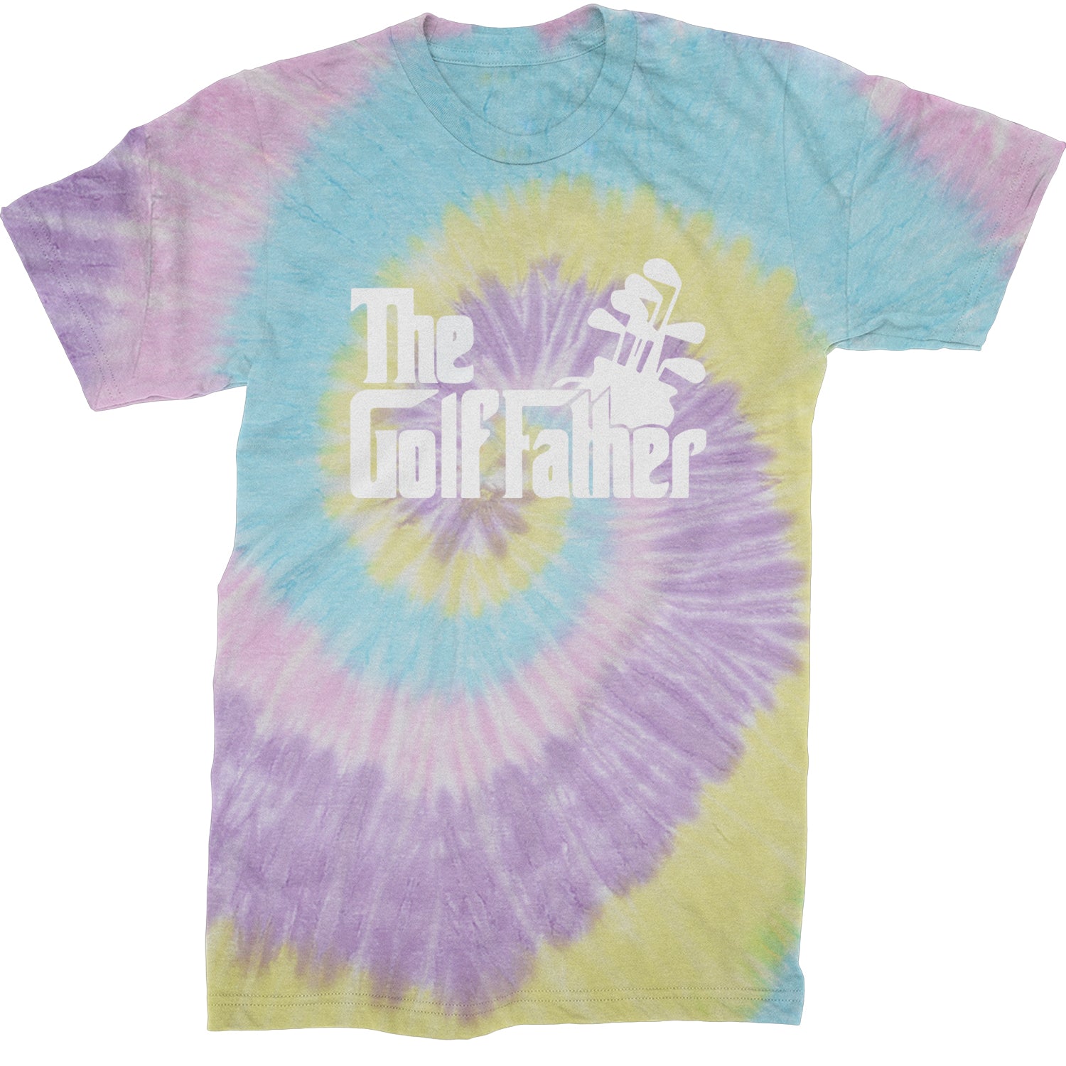 The Golf Father Golfing Dad  Mens T-shirt Tie-Dye Jellybean