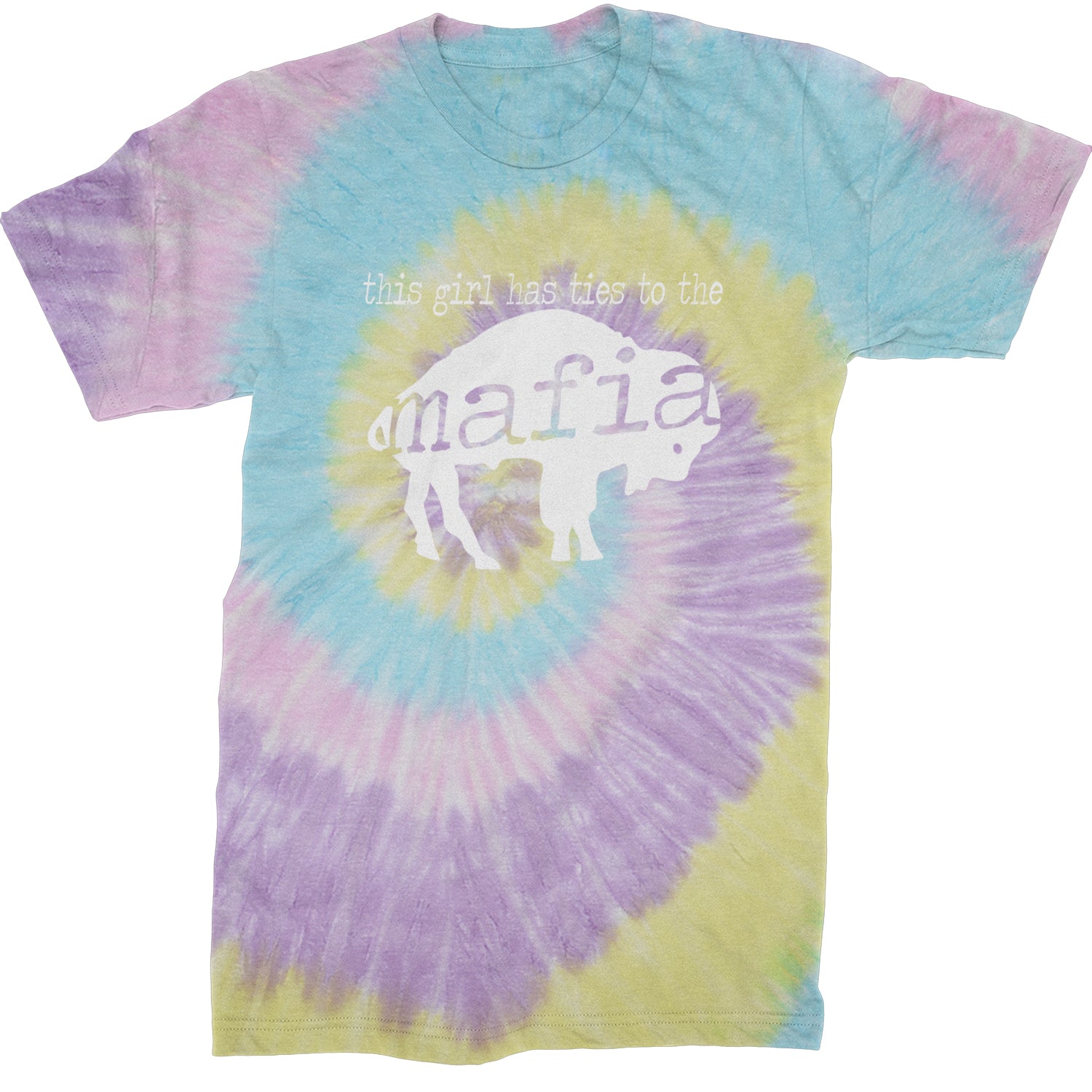 This Girl Has Ties To The Bills Mafia Mens T-shirt Tie-Dye Jellybean