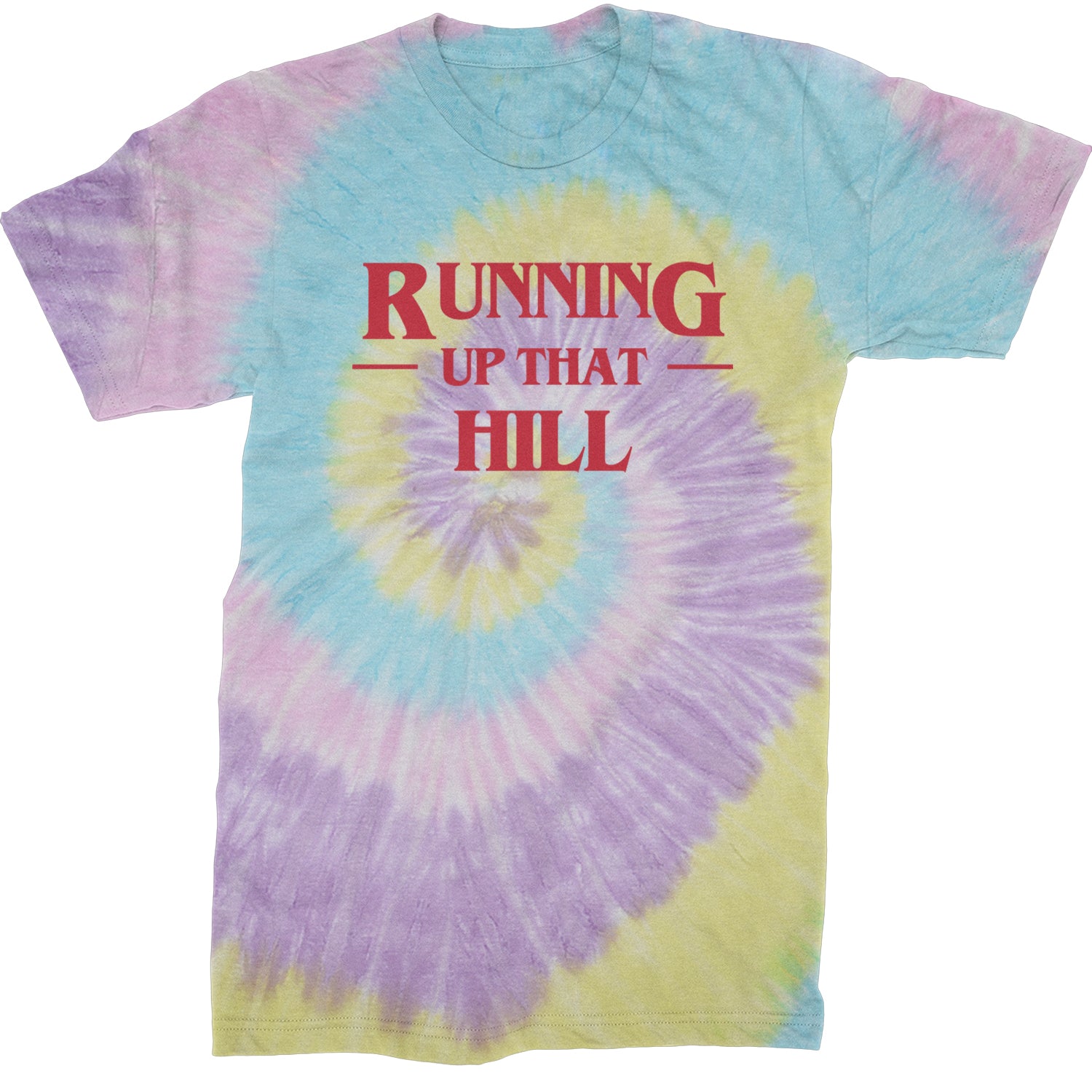 Running Up That Hill  Mens T-shirt Tie-Dye Jellybean