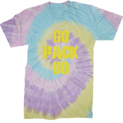 Go Pack Go Green Bay Mens T-shirt Tie-Dye Jellybean