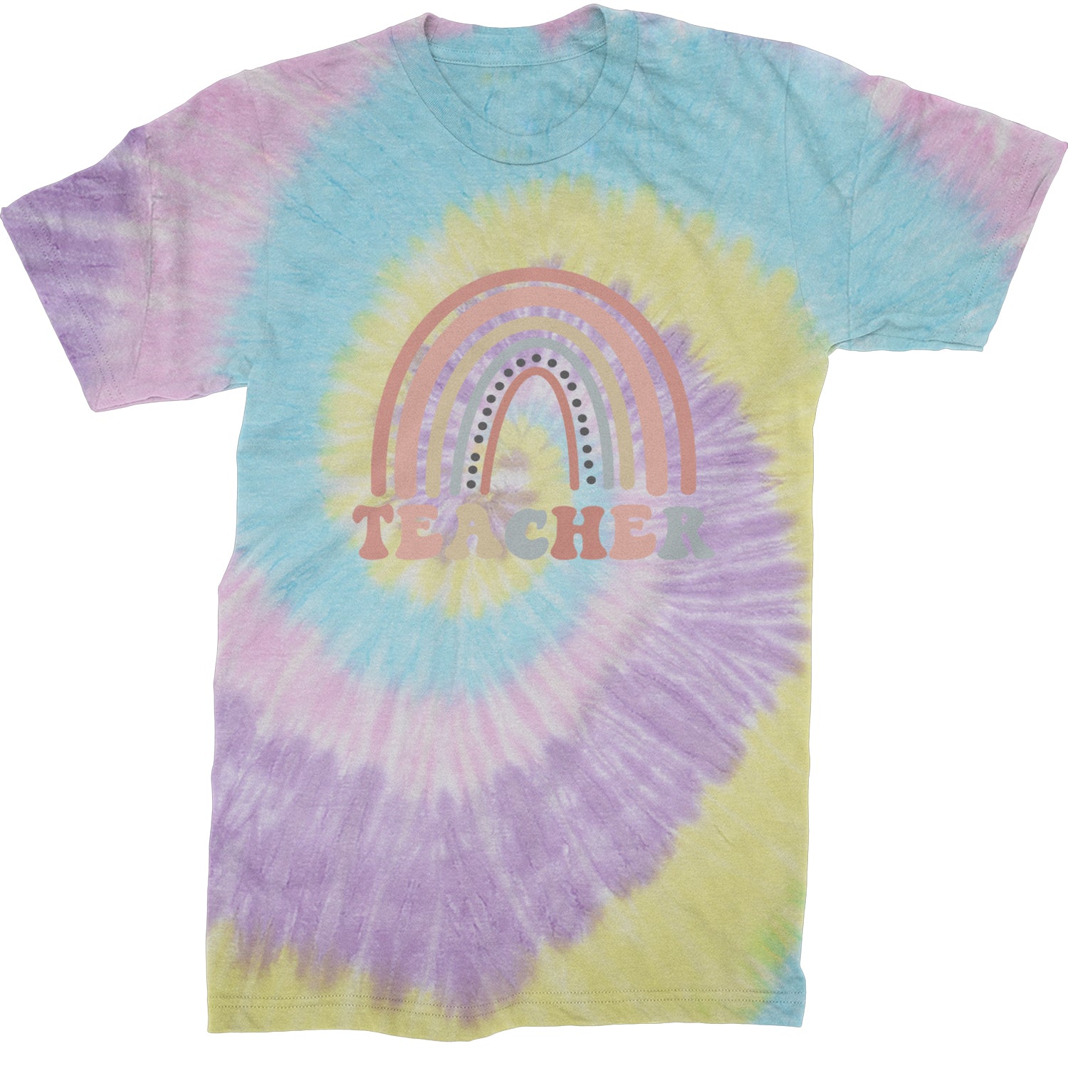 Teacher Pastel Rainbow  Mens T-shirt Tie-Dye Jellybean