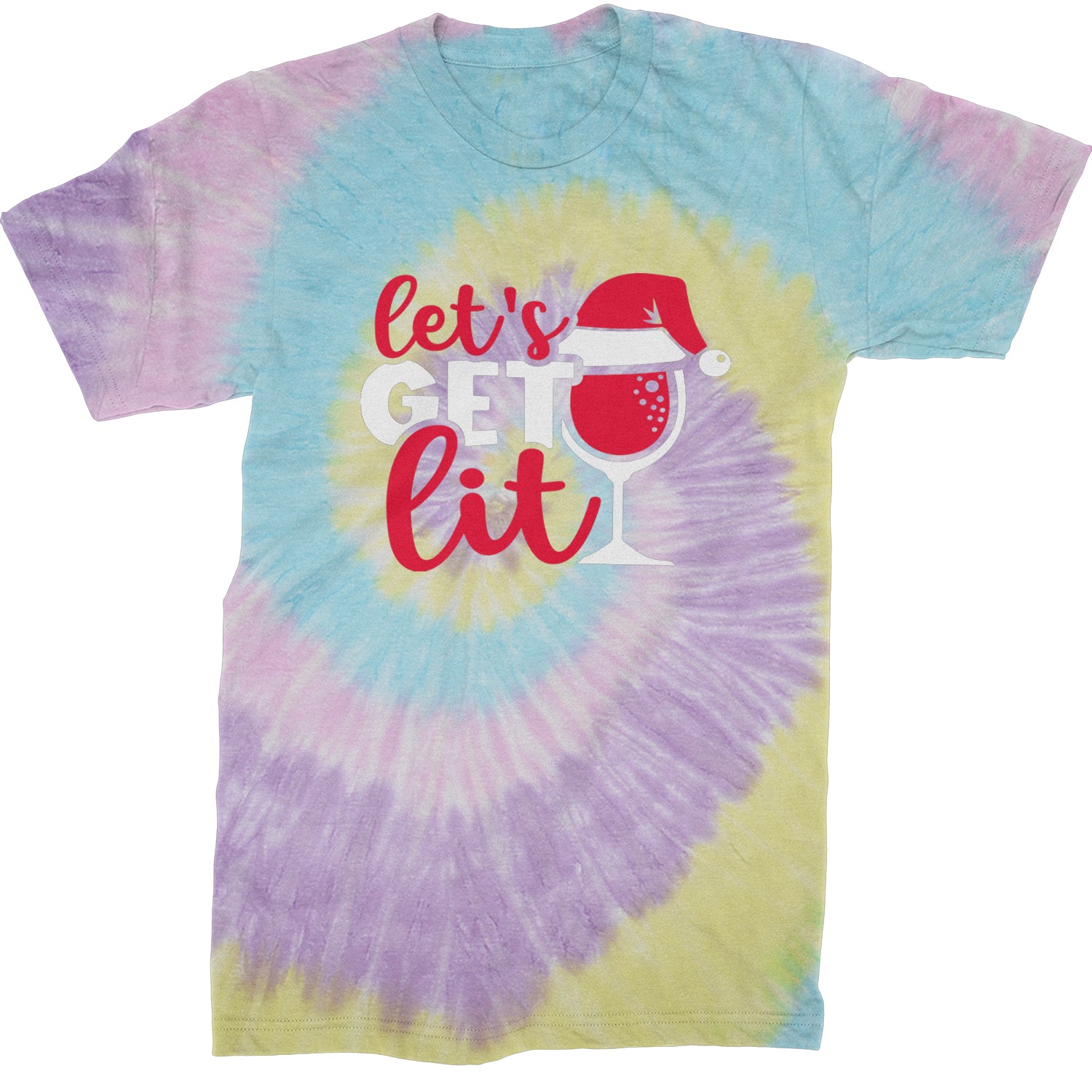 Let’s Get Lit Mens T-shirt Tie-Dye Jellybean