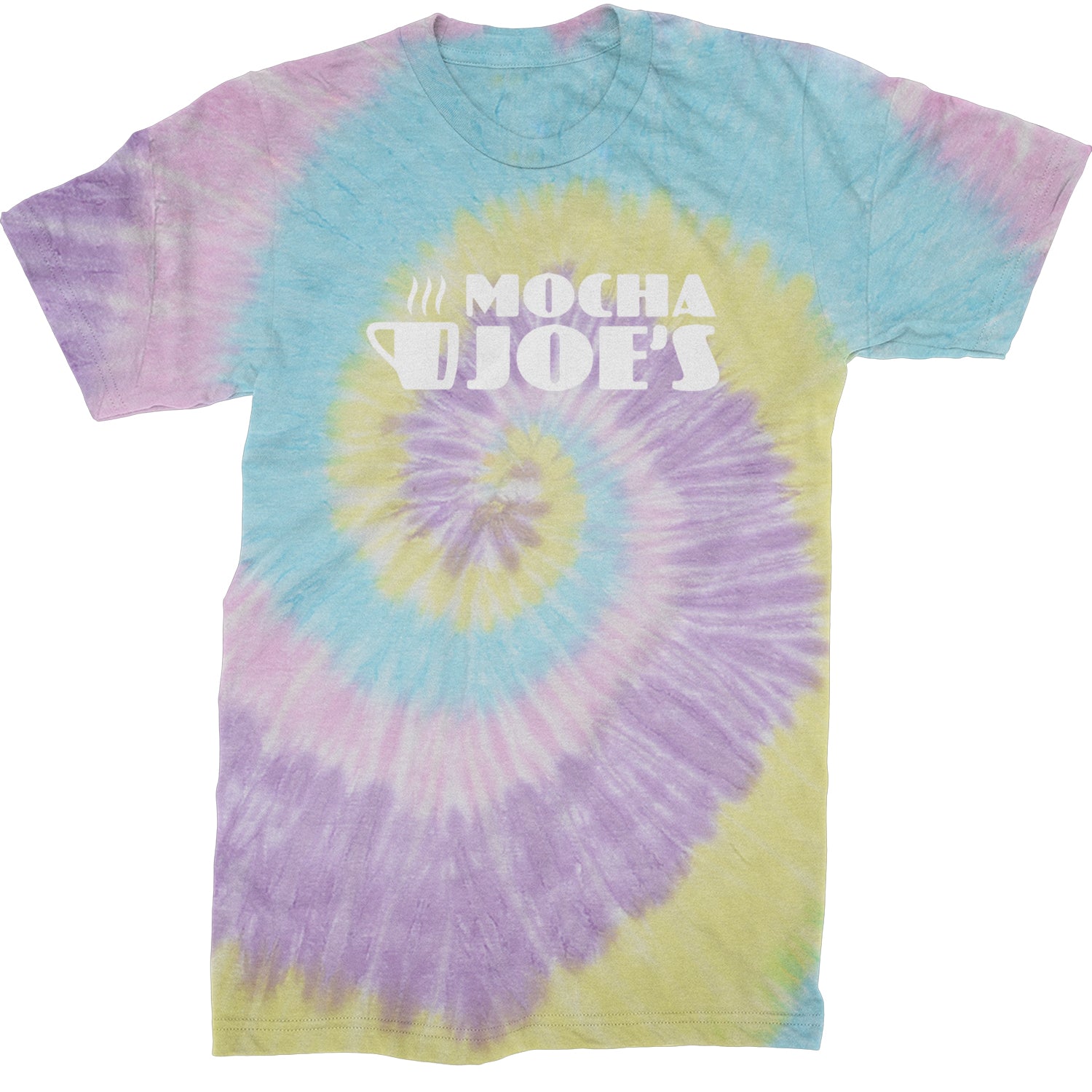 Mocha Joe's Enthusiastic Coffee Mens T-shirt Tie-Dye Jellybean