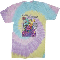 Beware Of Pit Bulls, They Will Steal Your Heart  Mens T-shirt Tie-Dye Jellybean