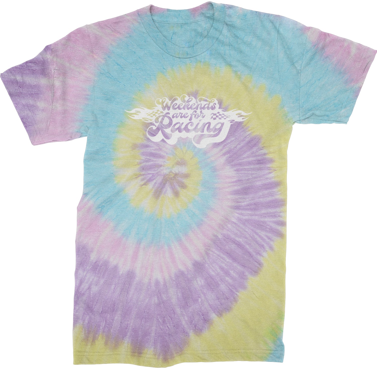 Weekends Are For Racing Mens T-shirt Tie-Dye Jellybean